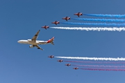 Red Arrows with Airbus A330 VIP RAF Voyager 2294